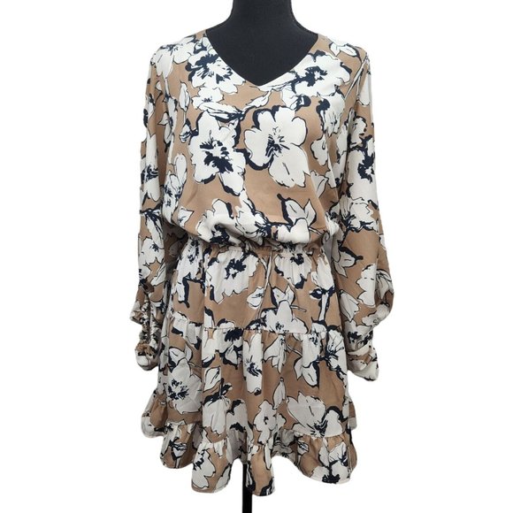 VICI Tyche V-Neck Mini Dress Floral - Picture 1 of 11